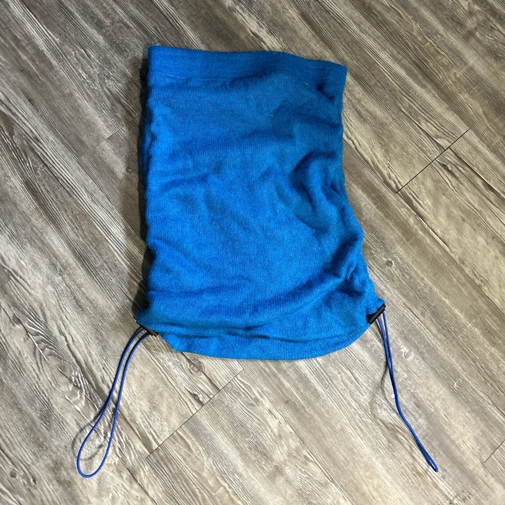Blue Drawstring Women's Skirt